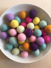 Load image into Gallery viewer, Bag of 45 assorted felt balls bubble gum-felt balls-Rainbows and Clover-Rainbows and Clover