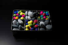 Load image into Gallery viewer, Bag of 45 assorted felt rainbow balls-felt balls-Rainbows and Clover-Rainbows and Clover