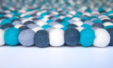 Load image into Gallery viewer, Felt ball rug-rugs-Rainbows and Clover-starry night-Rainbows and Clover