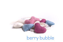 Load image into Gallery viewer, Felt heart garland-garlands-Rainbows and Clover-berry bubble-Rainbows and Clover