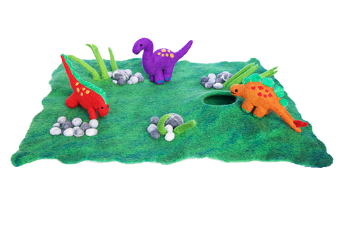 Felt play mats with cave (large) - Forest or Ocean-mats-Rainbows and Clover-forest floor-Rainbows and Clover