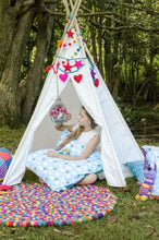 Load image into Gallery viewer, Kids teepee play tent regular-size-teepee-Rainbows and Clover-Rainbows and Clover