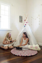 Load image into Gallery viewer, Kids teepee play tent regular-size-teepee-Rainbows and Clover-Rainbows and Clover