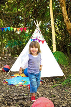 Load image into Gallery viewer, Kids teepee play tent regular-size-teepee-Rainbows and Clover-Rainbows and Clover