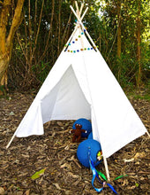 Load image into Gallery viewer, Kids teepee play tent regular-size-teepee-Rainbows and Clover-Rainbows and Clover