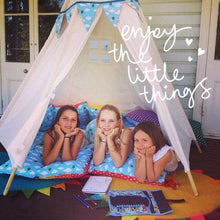 Load image into Gallery viewer, Kids teepee play tent super-size-teepee-Rainbows and Clover-Rainbows and Clover