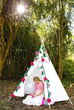 Load image into Gallery viewer, Kids teepee play tent super-size-teepee-Rainbows and Clover-Rainbows and Clover