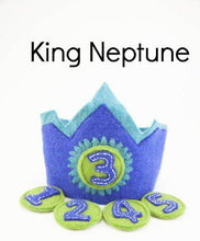 Load image into Gallery viewer, Birthday crowns 1-5 years-crowns-Rainbows and Clover-King Neptune-Rainbows and Clover