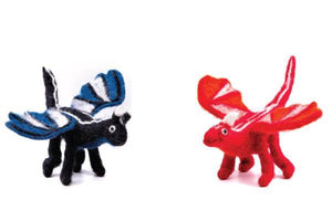 Dragon Set of two-dragons-Rainbows and Clover-Fire and Midnight Dragon Set-Rainbows and Clover