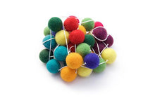 Load image into Gallery viewer, Felt ball garland - choice of colour-garlands-Rainbows and Clover-rainbow-Rainbows and Clover
