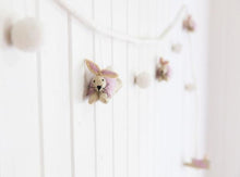 Load image into Gallery viewer, Felt bunny rabbit garland-garlands-Rainbows and Clover-blue-Rainbows and Clover