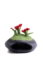 Load image into Gallery viewer, Felt fairy caves & dragon dens-fairy dragon house-Rainbows and Clover-Red poppy funghi-Rainbows and Clover