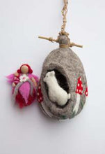 Load image into Gallery viewer, Felt hanging home-hanging homes-Rainbows and Clover-mumma fairy-Rainbows and Clover