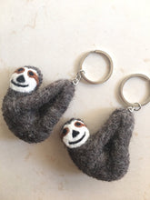 Load image into Gallery viewer, Felt key ring-keyring-Rainbows and Clover-Sloth-Rainbows and Clover