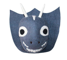 Load image into Gallery viewer, Felt magical animal wall head - Unicorn or Dragon-Heads-Rainbows and Clover-Dragon-Rainbows and Clover