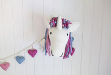 Load image into Gallery viewer, Felt magical animal wall head - Unicorn or Dragon-Heads-Rainbows and Clover-Unicorn-Rainbows and Clover