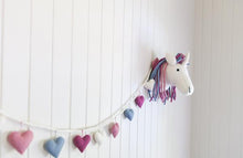 Load image into Gallery viewer, Felt magical animal wall head - Unicorn or Dragon-Heads-Rainbows and Clover-Unicorn-Rainbows and Clover