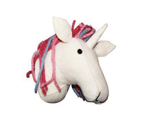 Load image into Gallery viewer, Felt magical animal wall head - Unicorn or Dragon-Heads-Rainbows and Clover-Unicorn-Rainbows and Clover