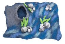 Load image into Gallery viewer, Felt play mats with cave (small) - Forest or Ocean-mats-Rainbows and Clover-ocean floor-Rainbows and Clover