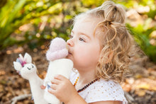 Load image into Gallery viewer, Felt puppet :: sets of 2-puppets-Rainbows and Clover-flamingo & swan-Rainbows and Clover