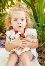 Load image into Gallery viewer, Felt puppet :: sets of 2-puppets-Rainbows and Clover-flamingo & swan-Rainbows and Clover