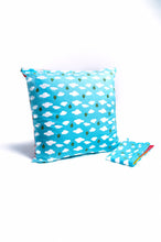 Load image into Gallery viewer, large cushion cover : reversible-cushion-Rainbows and Clover-rainbow spot / cloud 65cm-Rainbows and Clover