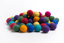 Load image into Gallery viewer, Bag of 45 assorted felt rainbow balls-felt balls-Rainbows and Clover-Rainbows and Clover