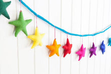 Load image into Gallery viewer, Felt star garland-garland-Rainbows and Clover-rainbow-Rainbows and Clover