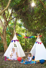 Load image into Gallery viewer, Kids teepee play tent super-size-teepee-Rainbows and Clover-Rainbows and Clover