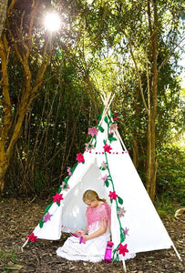Kids teepee play tent super-size-teepee-Rainbows and Clover-Rainbows and Clover