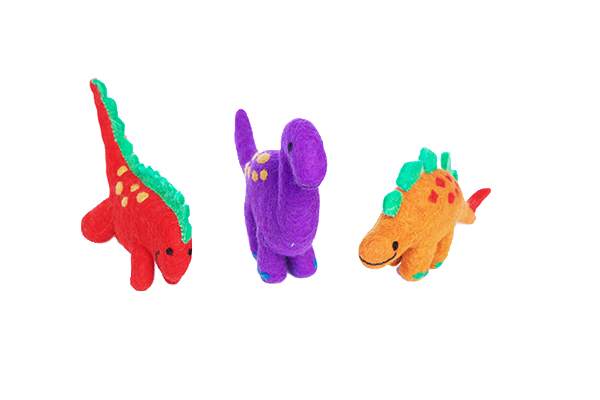Dinosaur Set of three - Large or small-dinosaur-Rainbows and Clover-set of three large-Rainbows and Clover