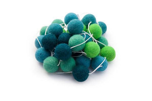 Felt ball garland - choice of colour-garlands-Rainbows and Clover-jungle bubbles-Rainbows and Clover