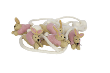 Load image into Gallery viewer, Felt bunny rabbit garland-garlands-Rainbows and Clover-pink-Rainbows and Clover