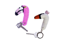 Load image into Gallery viewer, Felt key ring-keyring-Rainbows and Clover-swan head-Rainbows and Clover