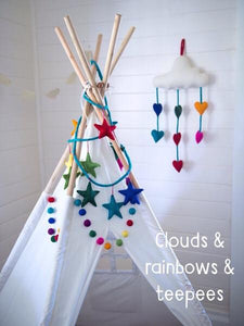 Felt mobiles-mobiles-Rainbows and Clover-natural animals-Rainbows and Clover