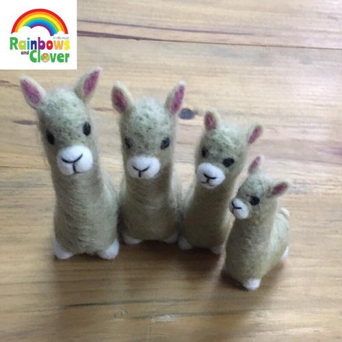Llama family of four-Llama-Rainbows and Clover-Rainbows and Clover